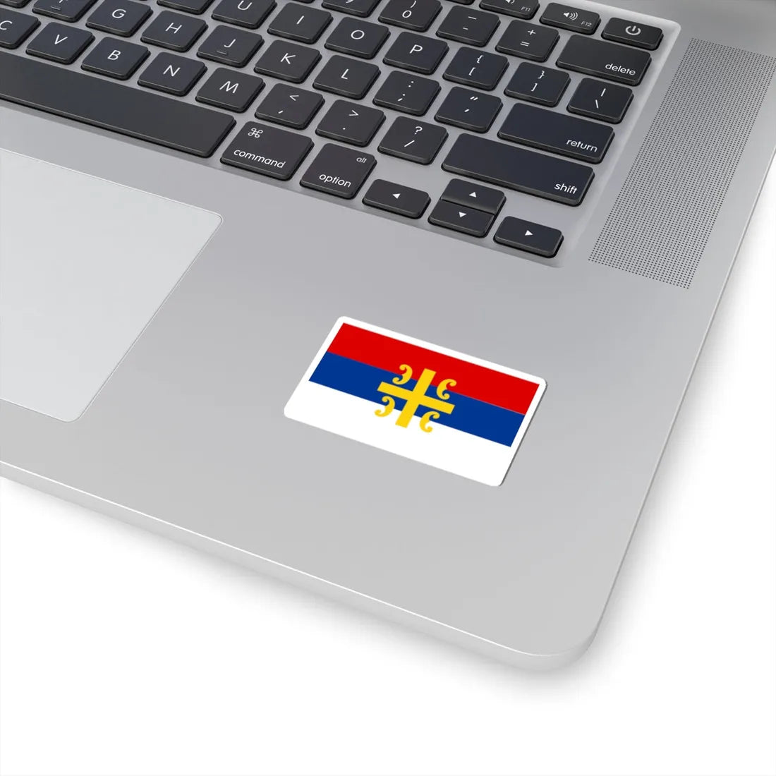 Flag of Serbia cross (Serbia) STICKER Vinyl Kiss-Cut Decal - The Sticker Space