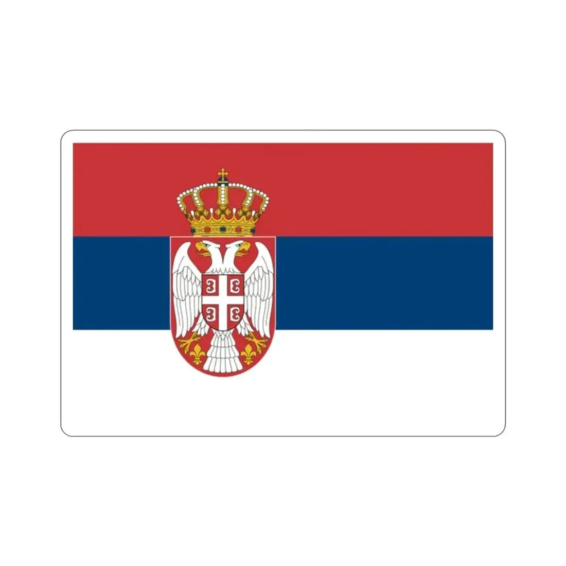 Flag of Serbia STICKER Vinyl Die-Cut Decal - The Sticker Space