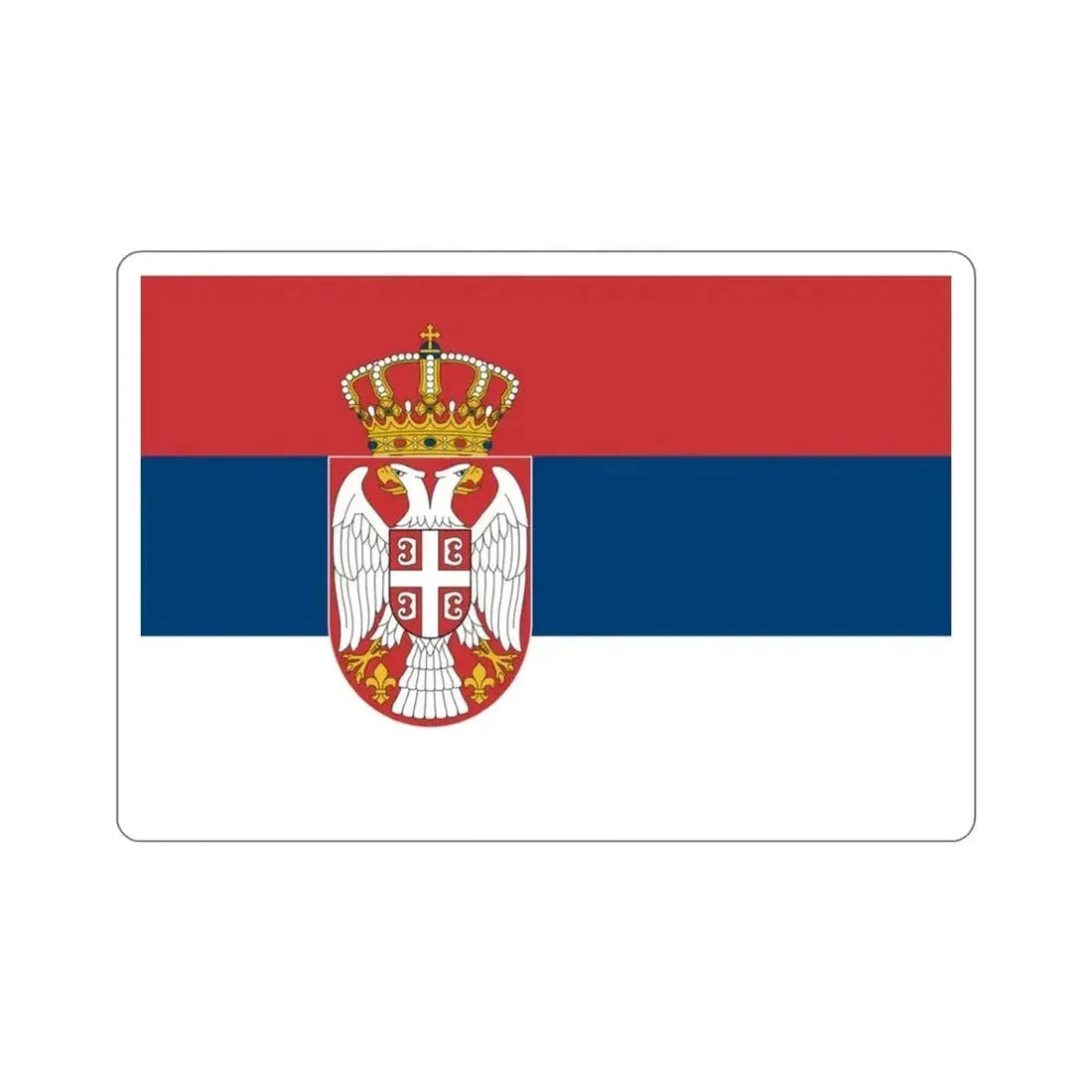 Flag of Serbia STICKER Vinyl Die-Cut Decal - The Sticker Space