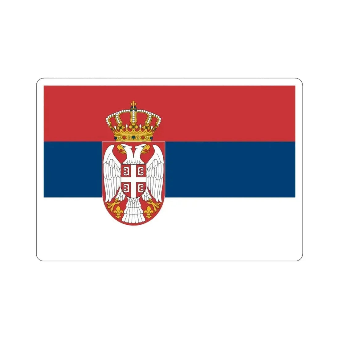 Flag of Serbia STICKER Vinyl Die-Cut Decal - The Sticker Space