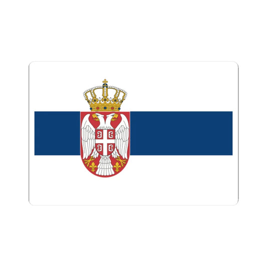 Flag of Serbia White-blue-white flag (Serbia) STICKER Vinyl Kiss-Cut Decal 2 Inch White - The Sticker Space