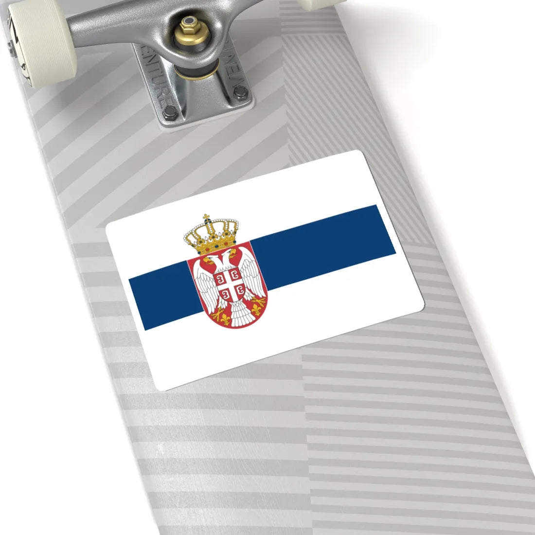 Flag of Serbia White-blue-white flag (Serbia) STICKER Vinyl Kiss-Cut Decal - The Sticker Space