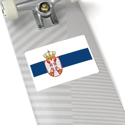 Flag of Serbia White-blue-white flag (Serbia) STICKER Vinyl Kiss-Cut Decal - The Sticker Space