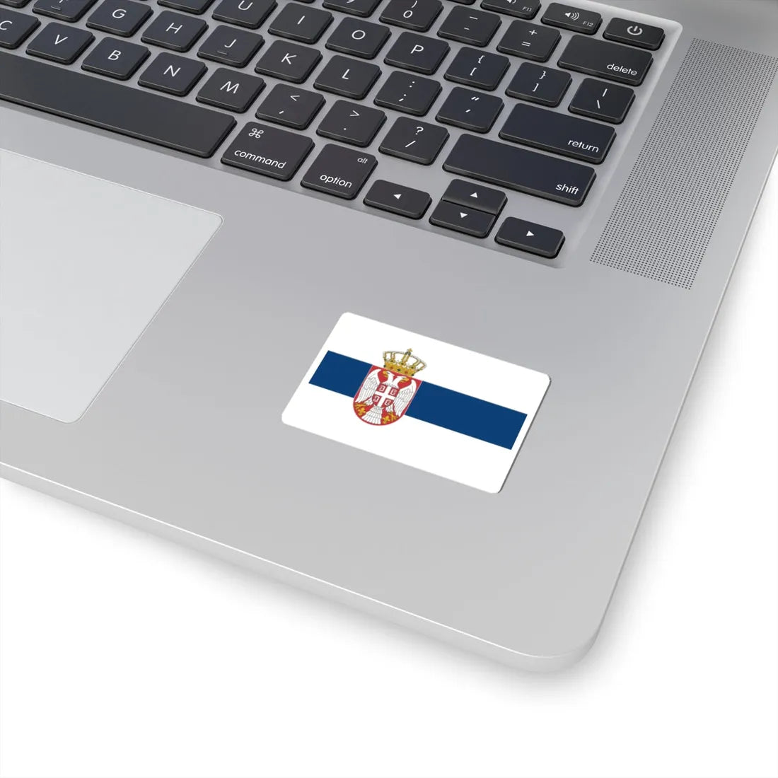 Flag of Serbia White-blue-white flag (Serbia) STICKER Vinyl Kiss-Cut Decal - The Sticker Space