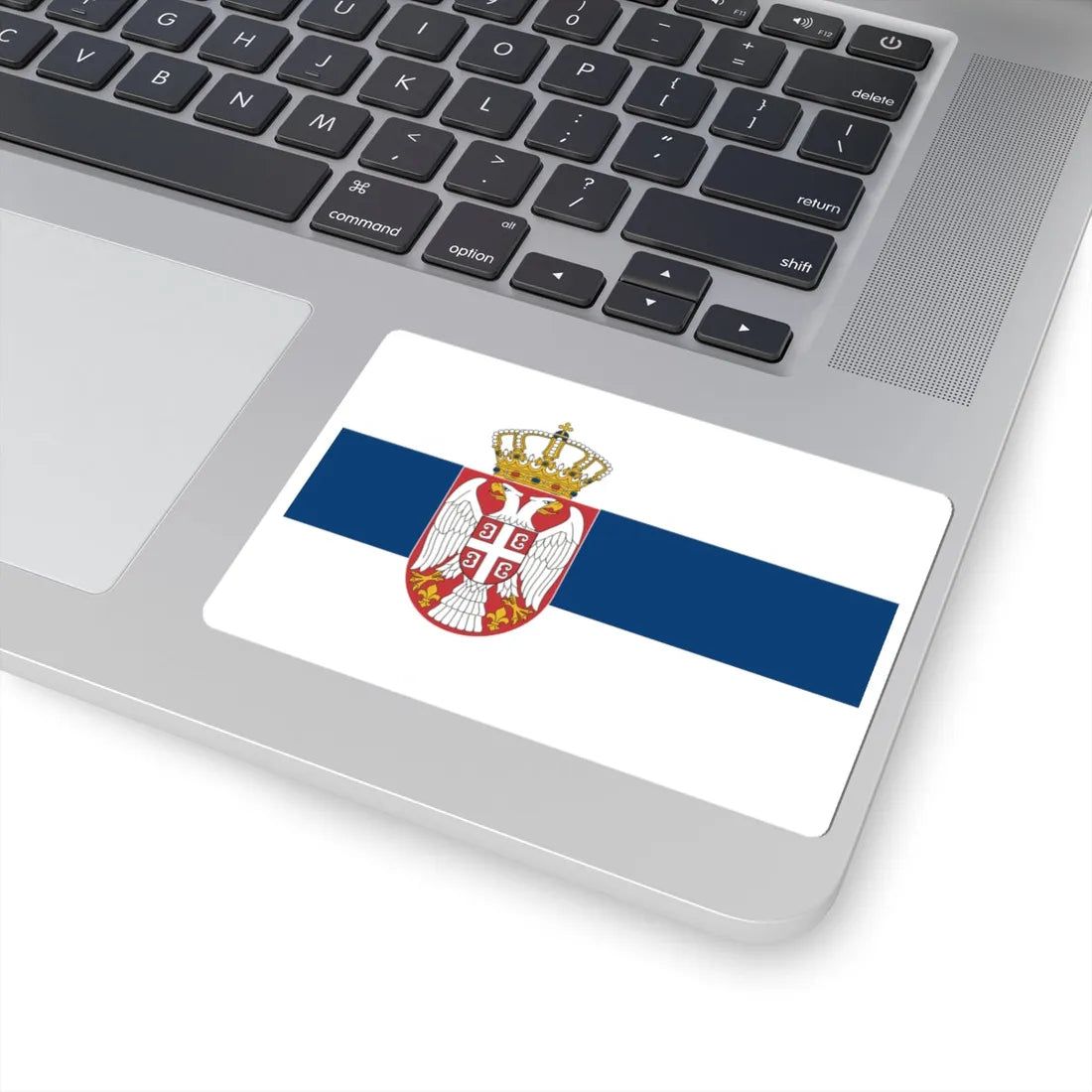 Flag of Serbia White-blue-white flag (Serbia) STICKER Vinyl Kiss-Cut Decal - The Sticker Space