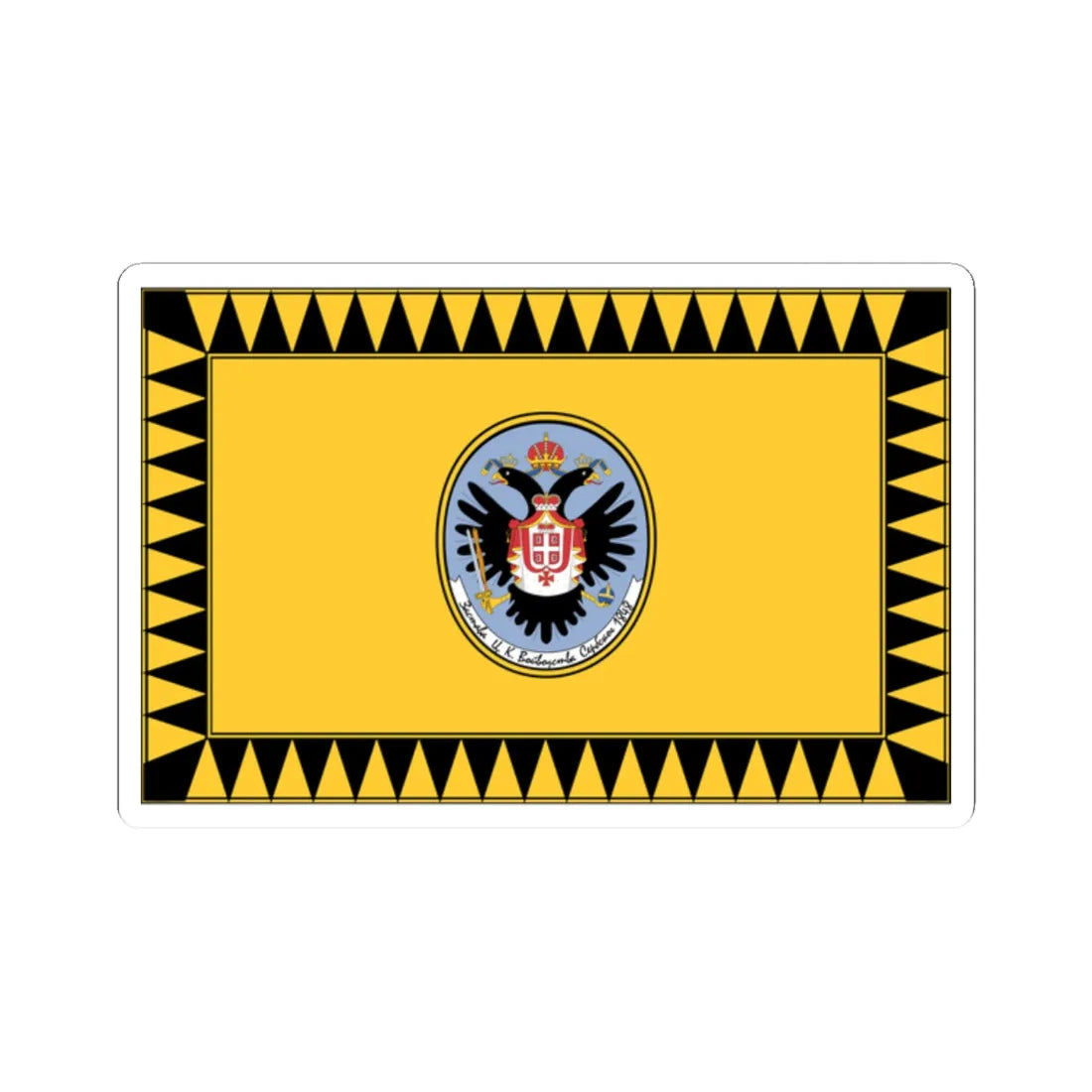 Flag of Serbian Vojvodina (Serbia) STICKER Vinyl Kiss-Cut Decal 2 Inch White - The Sticker Space