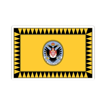 Flag of Serbian Vojvodina (Serbia) STICKER Vinyl Kiss-Cut Decal 2 Inch White - The Sticker Space