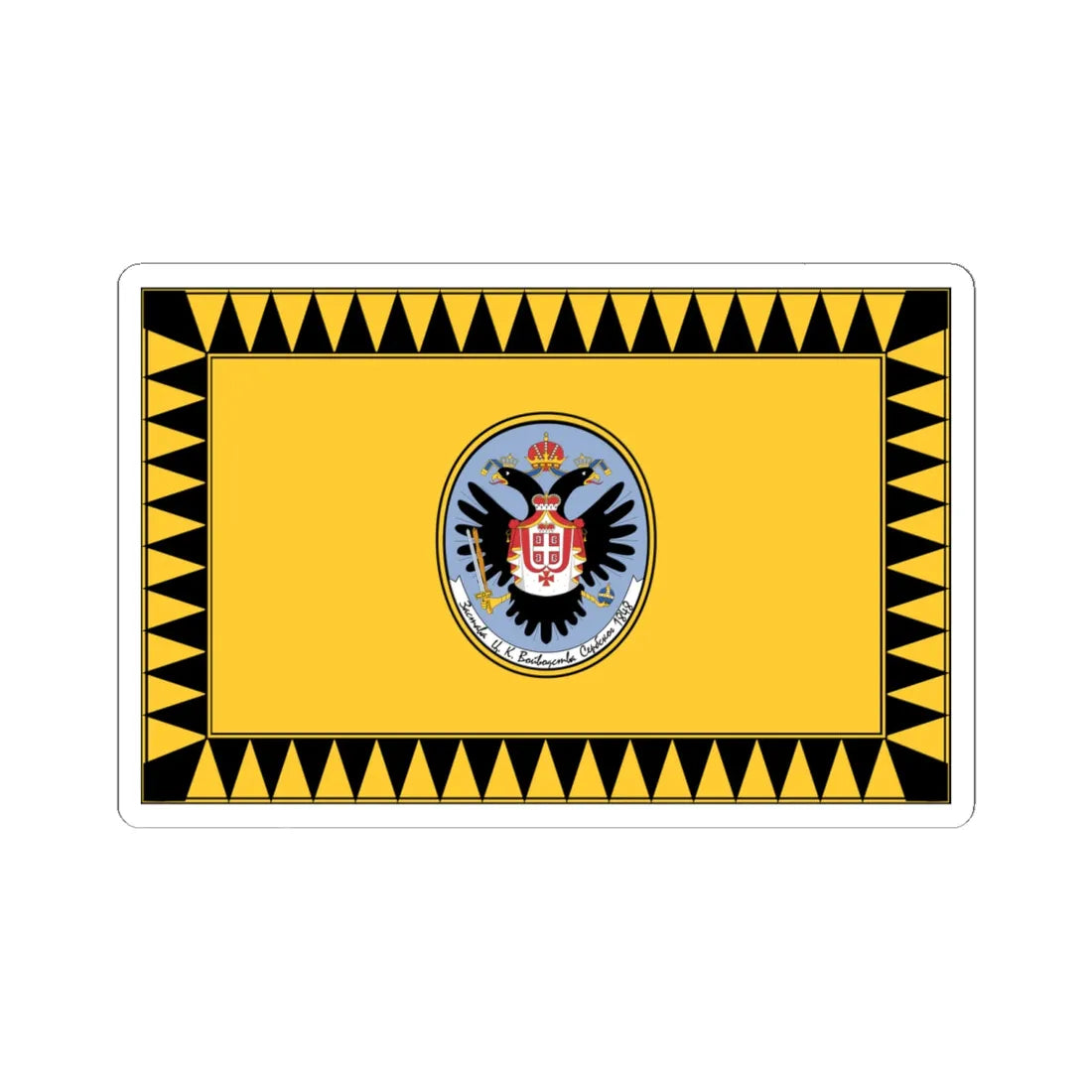 Flag of Serbian Vojvodina (Serbia) STICKER Vinyl Kiss-Cut Decal 6 Inch White - The Sticker Space