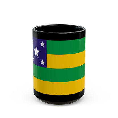 Flag of Sergipe Brazil - Black Coffee Mug-15oz-The Sticker Space