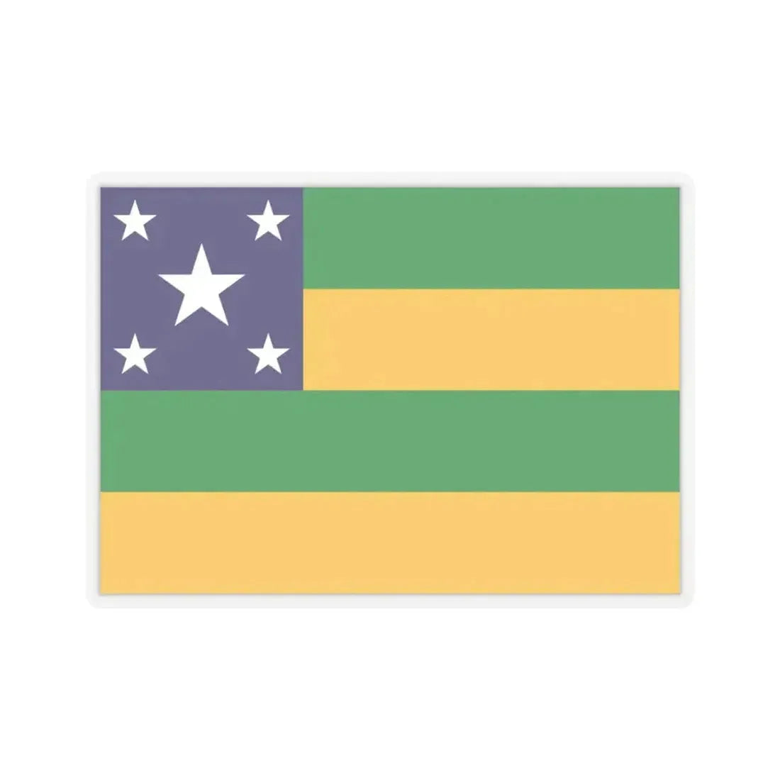 Flag of Sergipe Brazil - STICKER Vinyl Kiss-Cut Decal 3 Inch Transparent - The Sticker Space