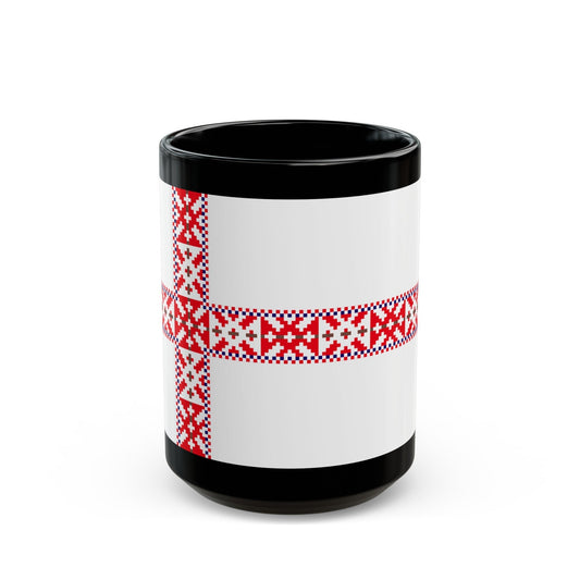 Flag of Setos Estonia - Black Coffee Mug-15oz-The Sticker Space