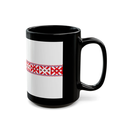 Flag of Setos Estonia - Black Coffee Mug-The Sticker Space