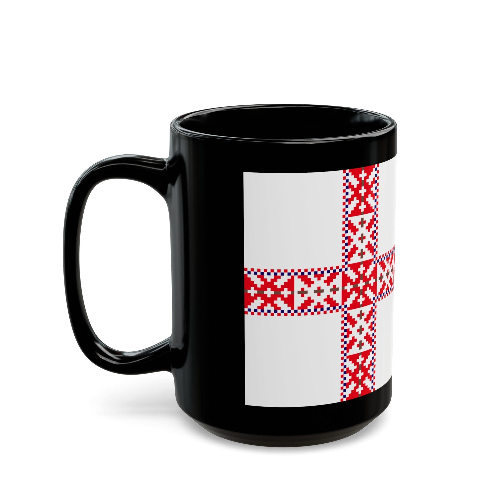 Flag of Setos Estonia - Black Coffee Mug-The Sticker Space