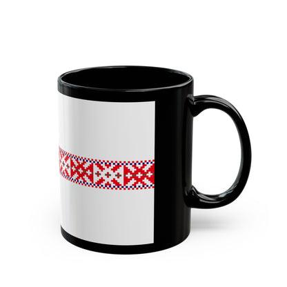 Flag of Setos Estonia - Black Coffee Mug-The Sticker Space