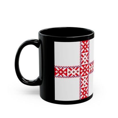 Flag of Setos Estonia - Black Coffee Mug-The Sticker Space