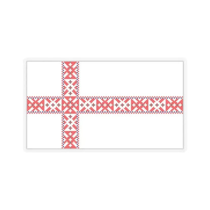 Flag of Setos Estonia - STICKER Vinyl Kiss-Cut Decal 2 Inch Transparent - The Sticker Space