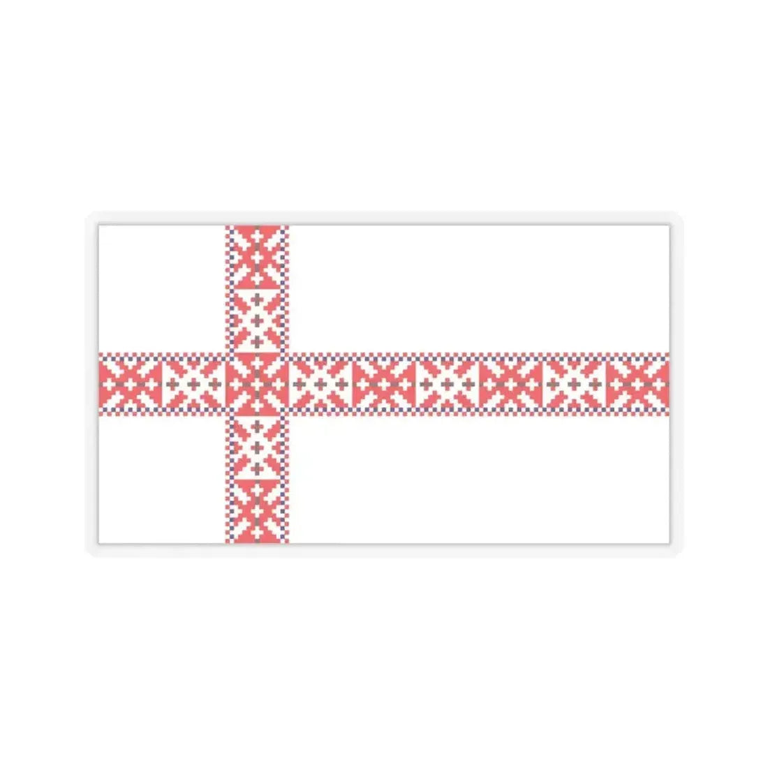 Flag of Setos Estonia - STICKER Vinyl Kiss-Cut Decal 3 Inch Transparent - The Sticker Space