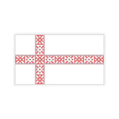 Flag of Setos Estonia - STICKER Vinyl Kiss-Cut Decal 3 Inch Transparent - The Sticker Space