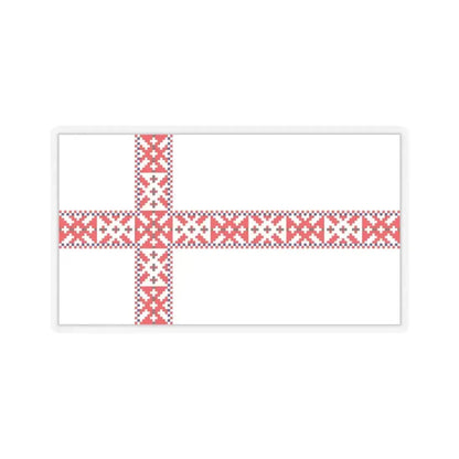 Flag of Setos Estonia - STICKER Vinyl Kiss-Cut Decal 4 Inch Transparent - The Sticker Space