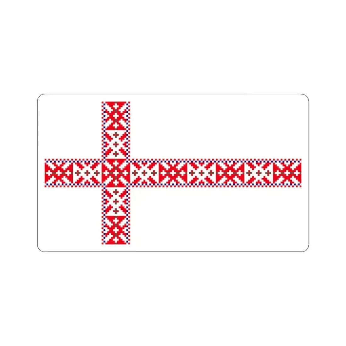 Flag of Setos Estonia - STICKER Vinyl Kiss-Cut Decal 4 Inch White - The Sticker Space