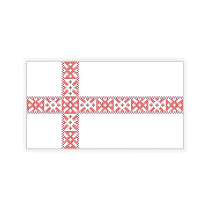 Flag of Setos Estonia - STICKER Vinyl Kiss-Cut Decal 6 Inch Transparent - The Sticker Space