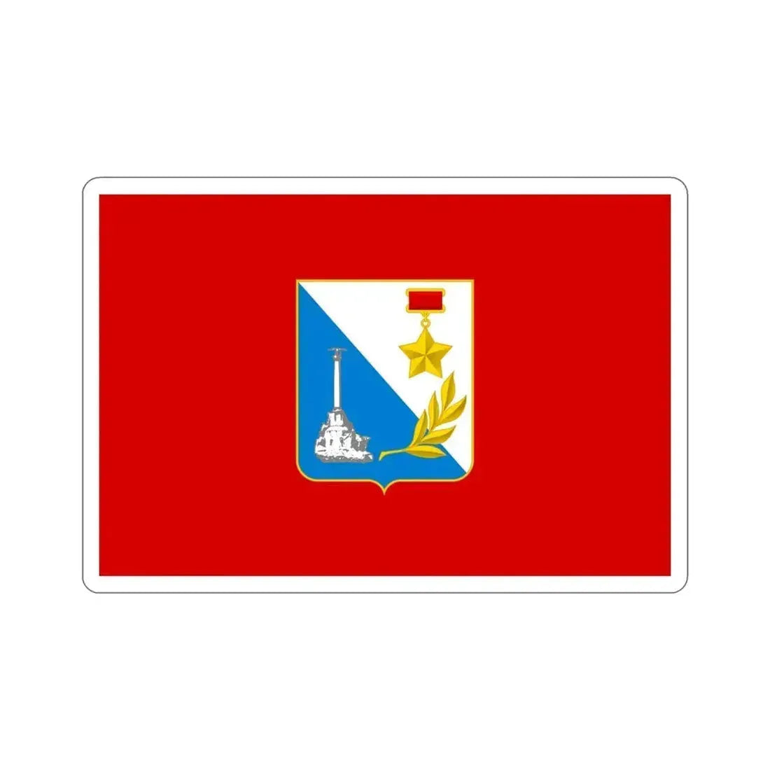 Flag of Sevastopol Ukraine STICKER Vinyl Die-Cut Decal 4 Inch - The Sticker Space