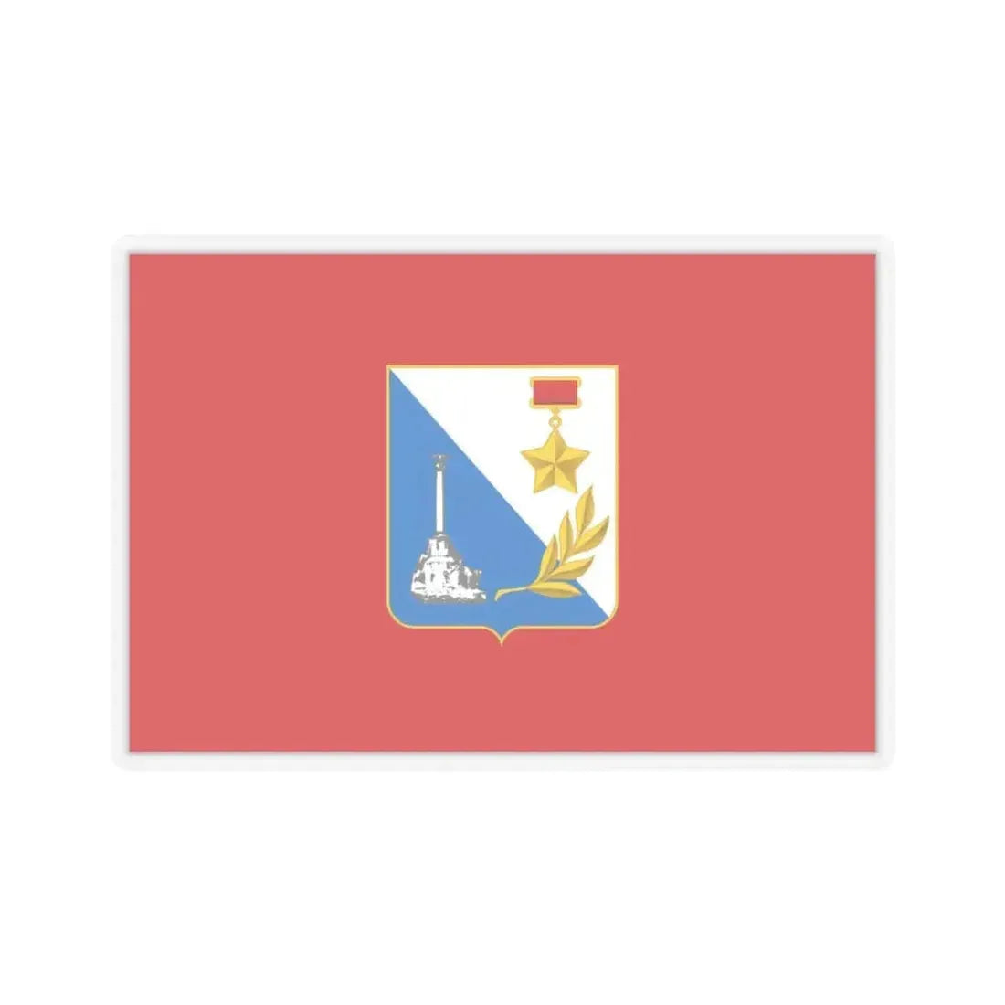 Flag of Sevastopol Ukraine - STICKER Vinyl Kiss-Cut Decal 3 Inch Transparent - The Sticker Space