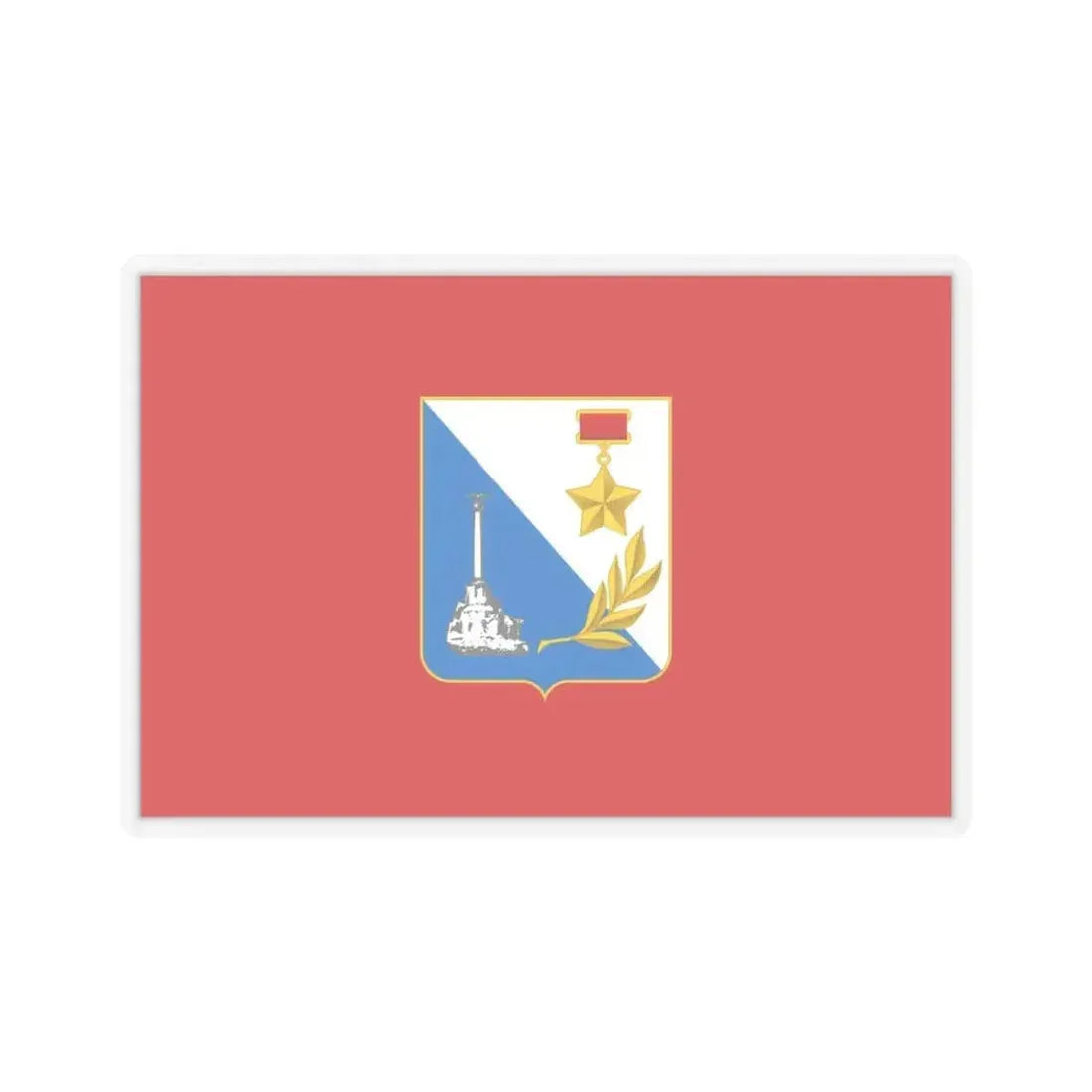 Flag of Sevastopol Ukraine - STICKER Vinyl Kiss-Cut Decal 4 Inch Transparent - The Sticker Space