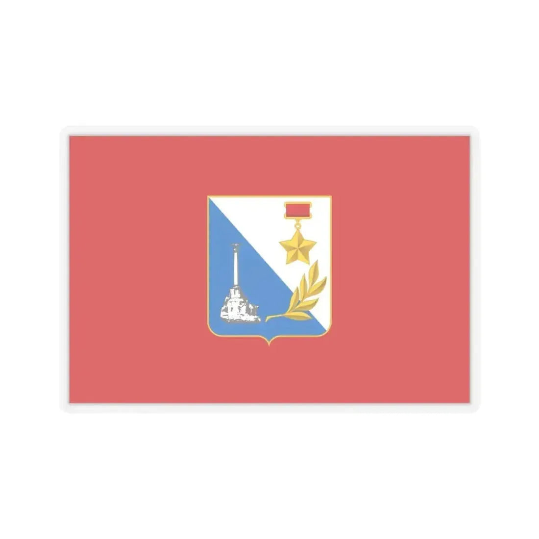Flag of Sevastopol Ukraine - STICKER Vinyl Kiss-Cut Decal 6 Inch Transparent - The Sticker Space