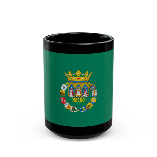 Flag of Sevilla Spain - Black Coffee Mug-15oz-The Sticker Space