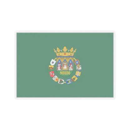 Flag of Sevilla Spain - STICKER Vinyl Kiss-Cut Decal 4 Inch Transparent - The Sticker Space