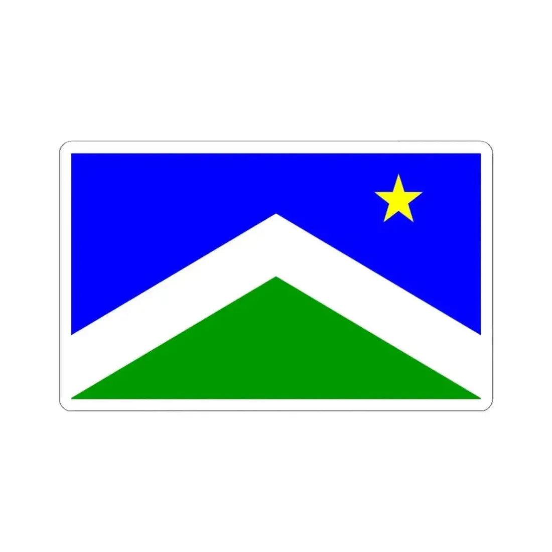 Flag of Seward Alaska (United States) STICKER Vinyl Kiss-Cut Decal 4 Inch White - The Sticker Space