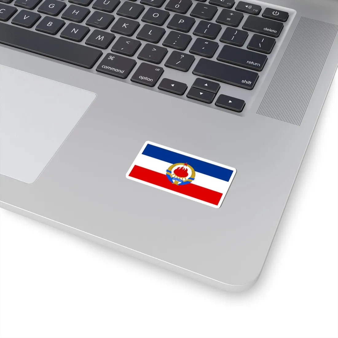 Flag of SFR Yugoslavia with coat of arms (Yugoslavia) STICKER Vinyl Kiss-Cut Decal - The Sticker Space