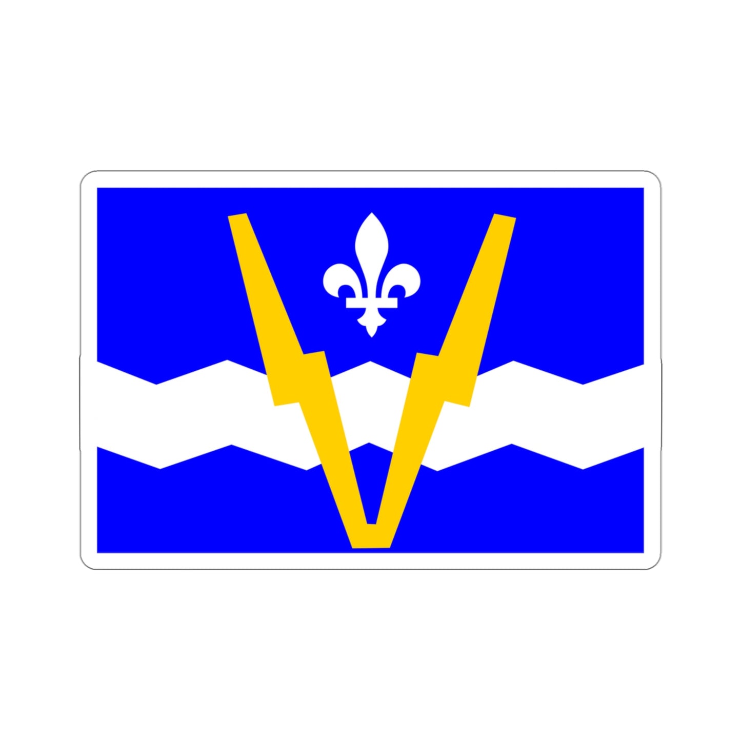 Flag of Shawinigan 1951 to 2009 Canada STICKER Vinyl Die-Cut Decal-3 Inch-The Sticker Space