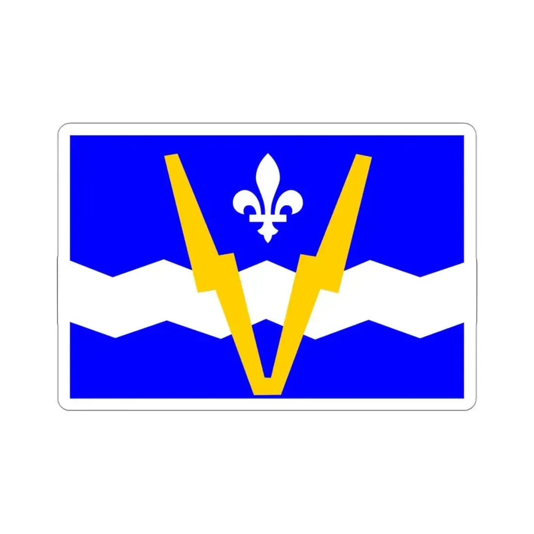 Flag of Shawinigan 1951 to 2009 Canada STICKER Vinyl Die-Cut Decal 3 Inch - The Sticker Space