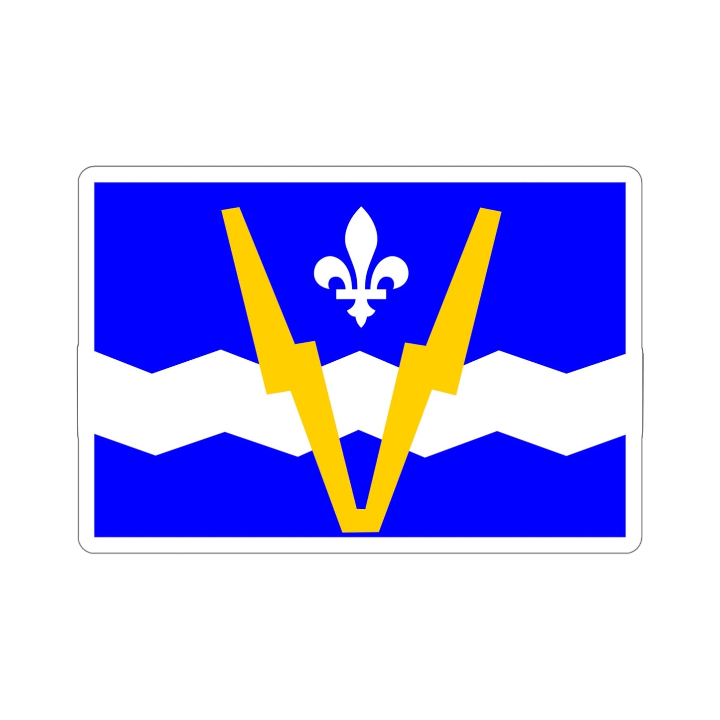 Flag of Shawinigan 1951 to 2009 Canada STICKER Vinyl Die-Cut Decal-5 Inch-The Sticker Space