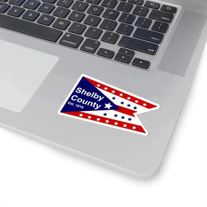 Flag of Shelby County Ohio (United States) STICKER Vinyl Kiss-Cut Decal - The Sticker Space