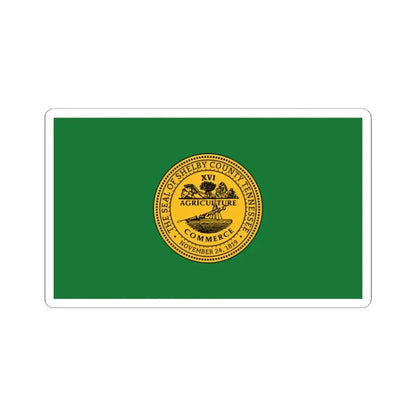Flag of Shelby County Tennessee (United States) STICKER Vinyl Kiss-Cut Decal 2 Inch White - The Sticker Space