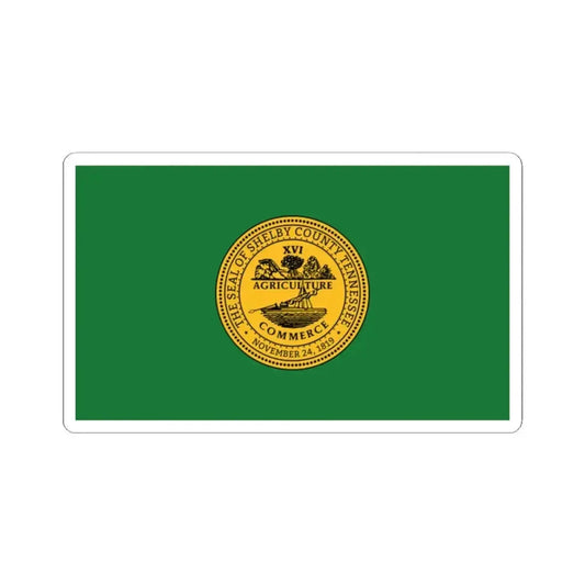 Flag of Shelby County Tennessee (United States) STICKER Vinyl Kiss-Cut Decal 2 Inch White - The Sticker Space