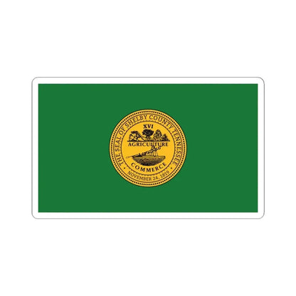 Flag of Shelby County Tennessee (United States) STICKER Vinyl Kiss-Cut Decal 6 Inch White - The Sticker Space