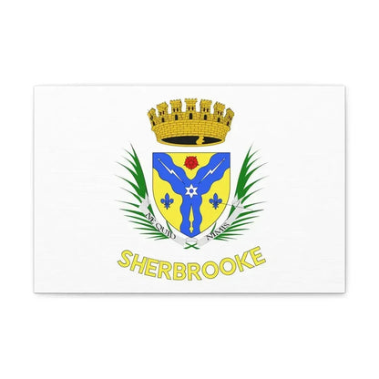 Flag of Sherbrooke Canada - Canvas Wall Art - The Sticker Space
