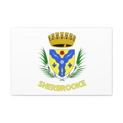 Flag of Sherbrooke Canada - Canvas Wall Art - The Sticker Space