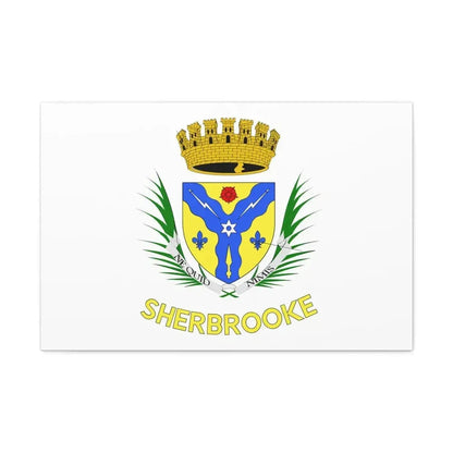 Flag of Sherbrooke Canada - Canvas Wall Art - The Sticker Space