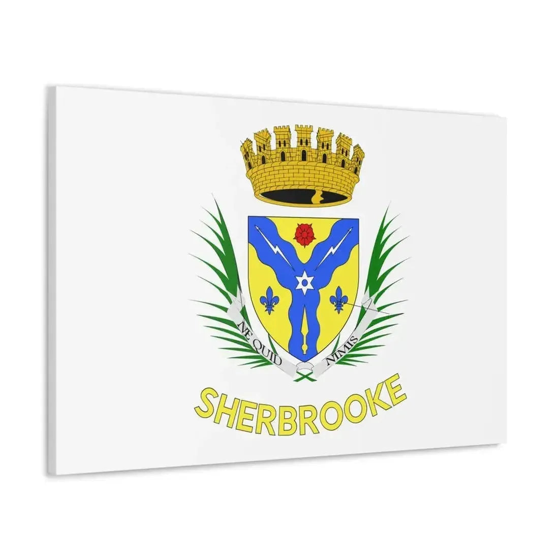 Flag of Sherbrooke Canada - Canvas Wall Art - The Sticker Space