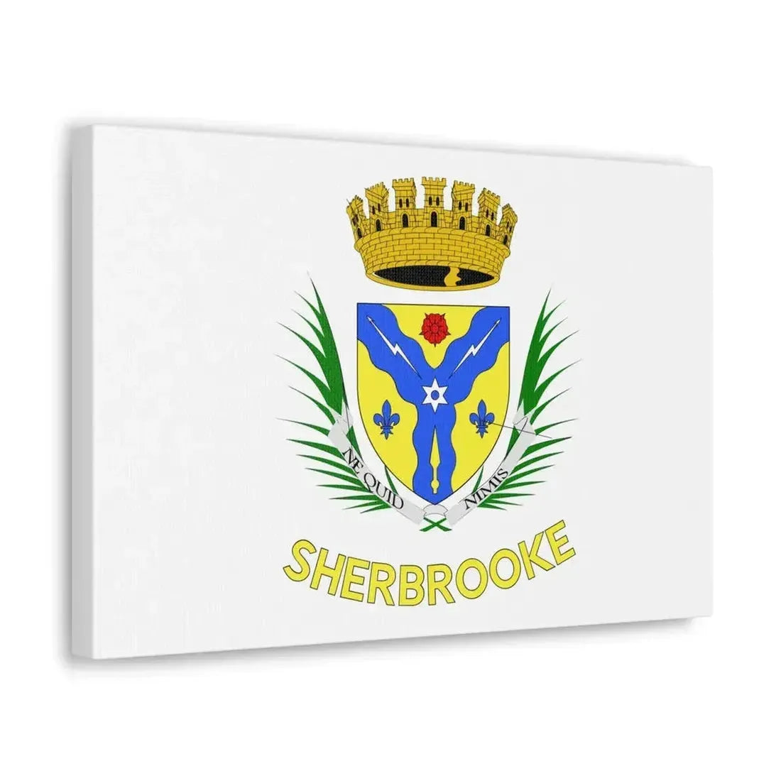 Flag of Sherbrooke Canada - Canvas Wall Art - The Sticker Space