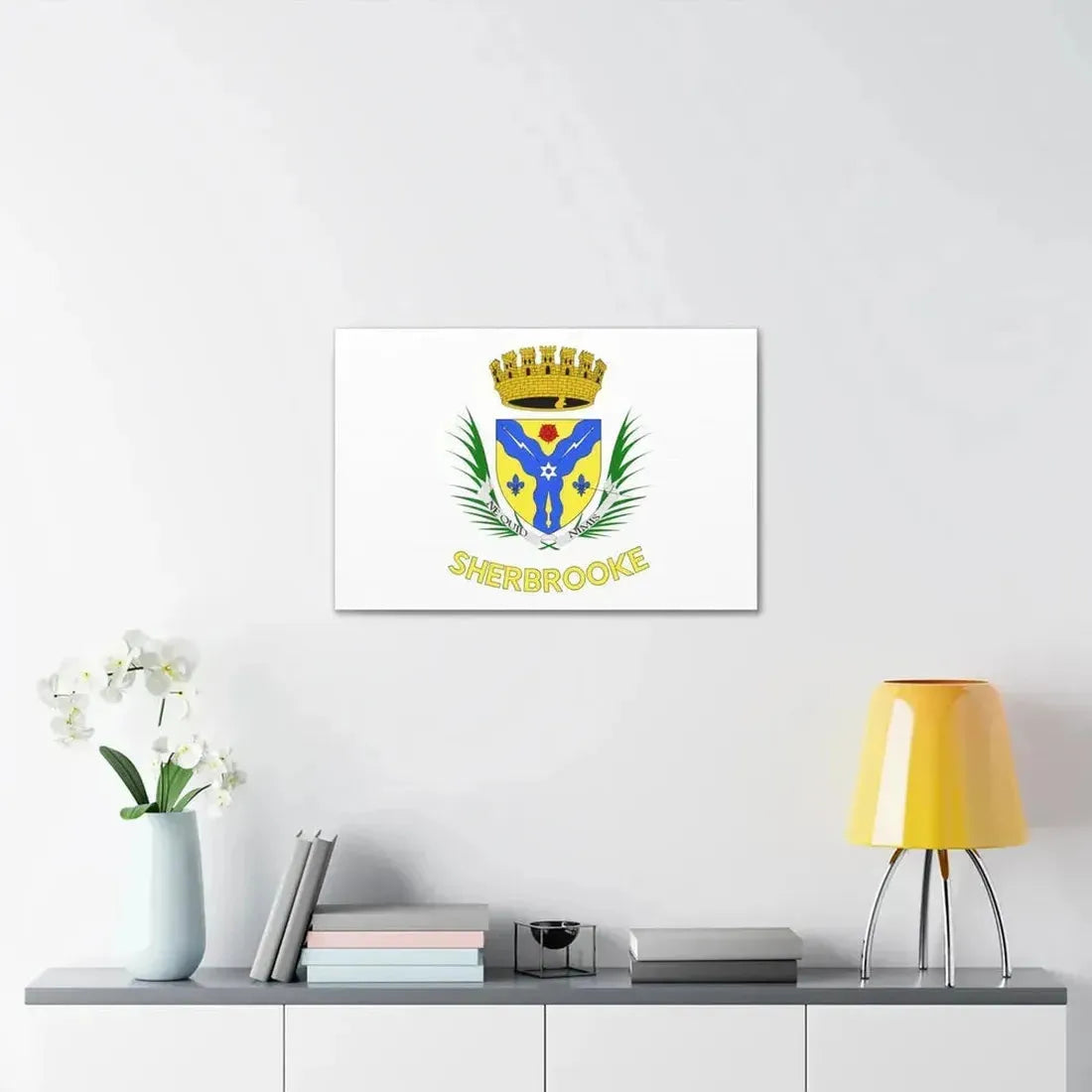 Flag of Sherbrooke Canada - Canvas Wall Art - The Sticker Space