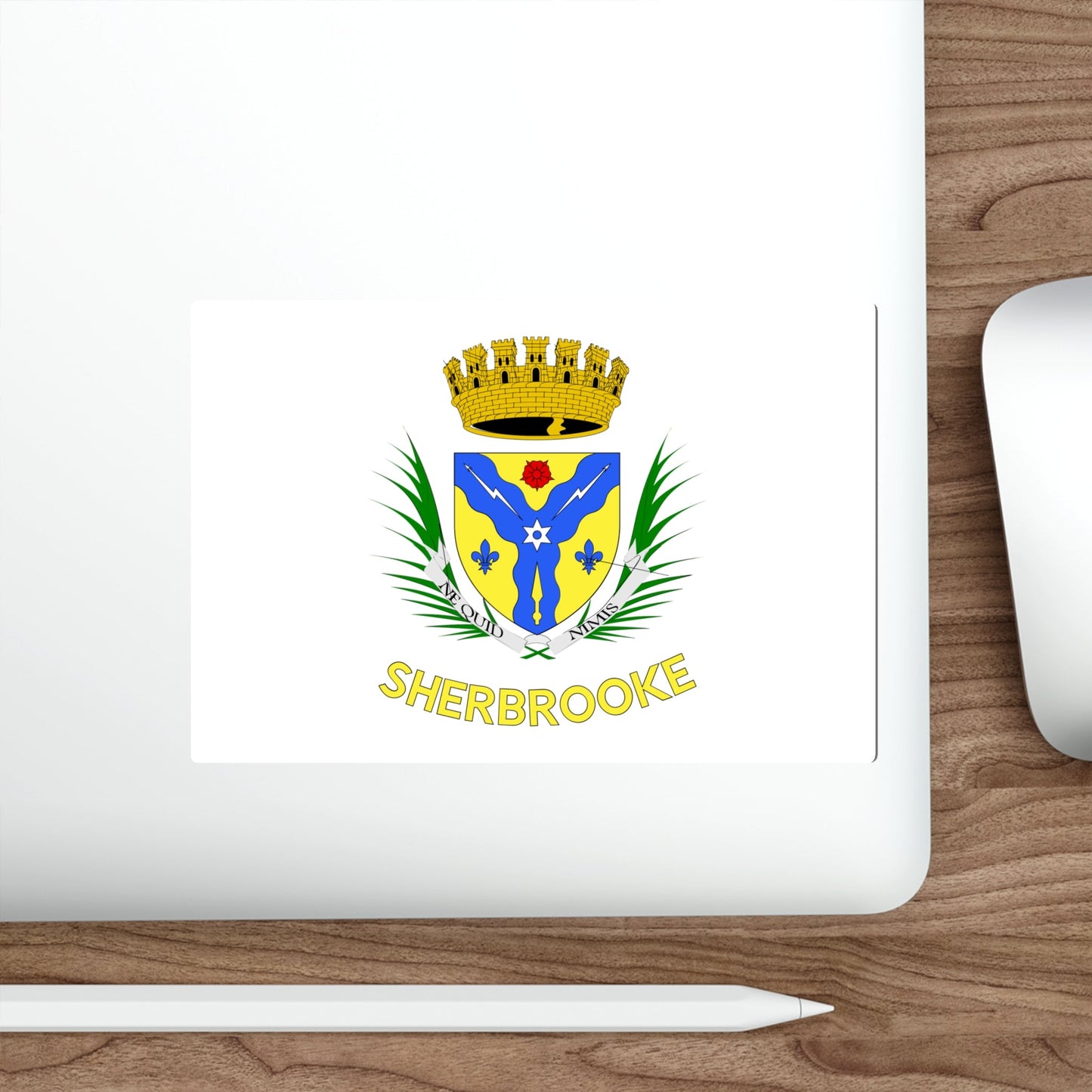 Flag of Sherbrooke Canada STICKER Vinyl Die-Cut Decal-The Sticker Space