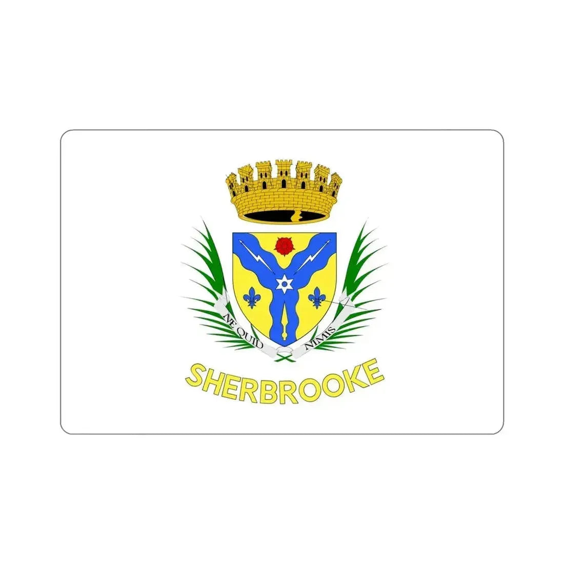 Flag of Sherbrooke Canada STICKER Vinyl Die-Cut Decal - The Sticker Space