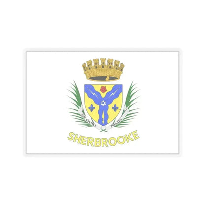 Flag of Sherbrooke Canada - STICKER Vinyl Kiss-Cut Decal 2 Inch Transparent - The Sticker Space