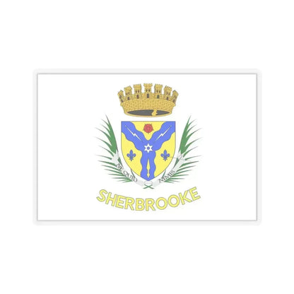 Flag of Sherbrooke Canada - STICKER Vinyl Kiss-Cut Decal 3 Inch Transparent - The Sticker Space